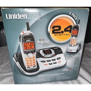 Uniden DCT 758-2 Cordless Phone System 2.4GHz Digital Answering Machine 2Handset